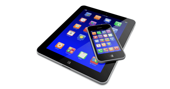 un smartphone et une tablette